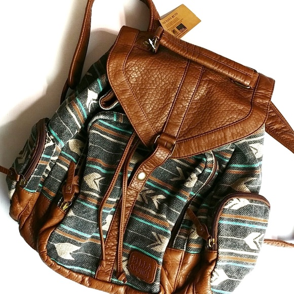Billabong Handbags - NWT Billabong Aztec Boho Cloth Backpack